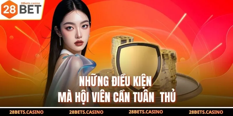 Rút Tiền 28BET - Hướng Dẫn Chi Tiết Lĩnh Thưởng Siêu Tốc 2 Những điều kiện mà hội viên cần tuân thủ